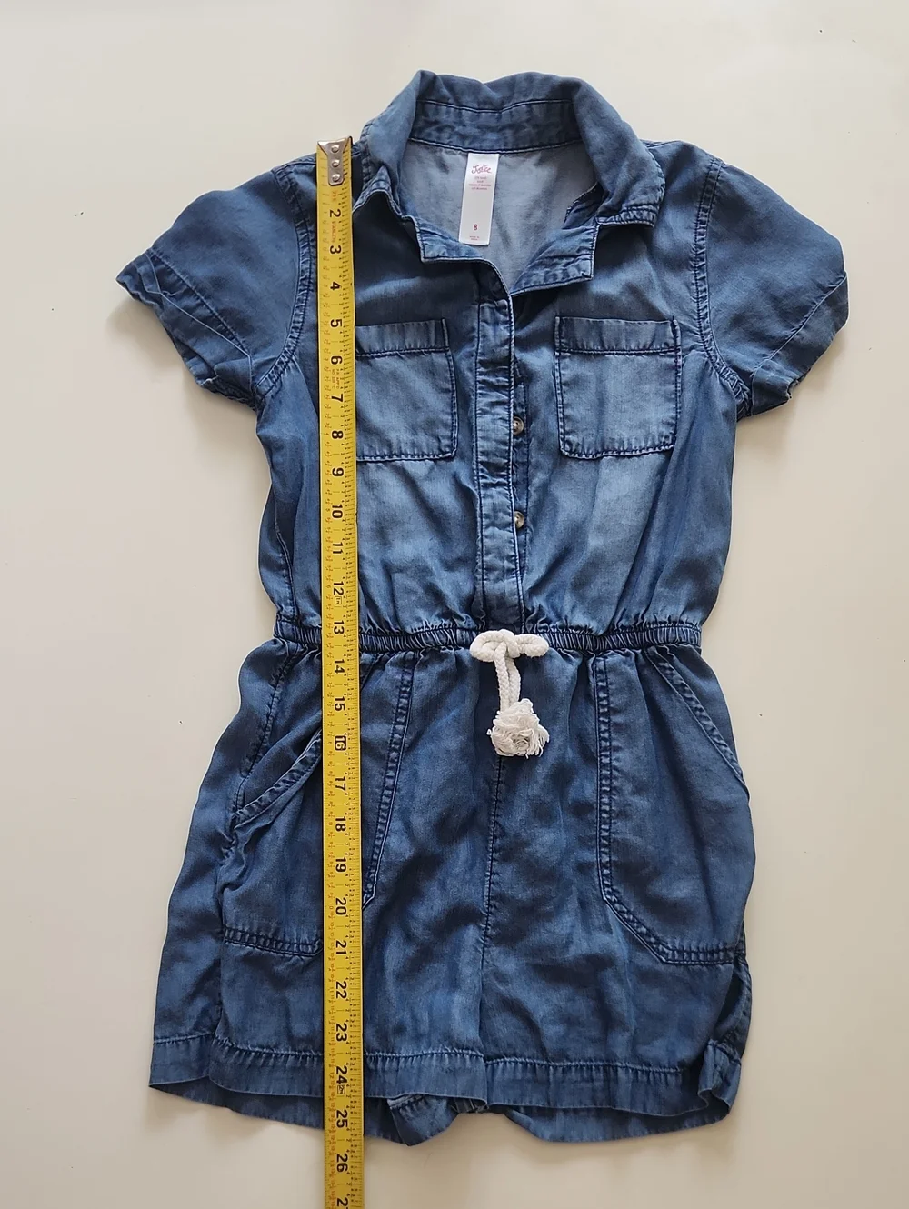 Justice Blue Denim Jean Romper Size 8